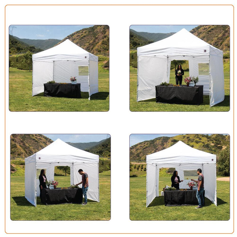 10x10 Pop up Canopy Tent Outdoor Market Canopy with Sidewalls / Weight Bags