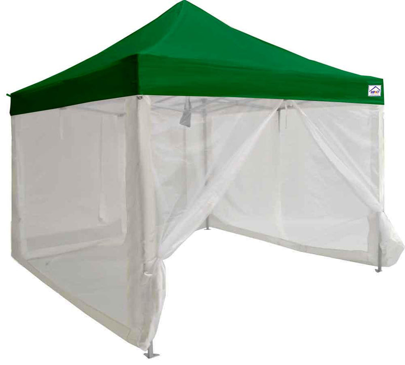 10x10 Recreational Grade Steel Pop Up Canopy Tent with Screen Room Enclosure - TL