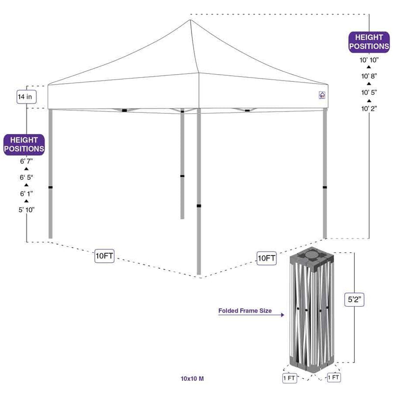 ABCCANOPY Tente d'extérieur facile à monter - 10 x 10 cm - Blanc ABCCANOPY Tente d'extérieur facile à monter - 10 x 10 cm - Blanc