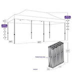 10x20 Super Duty Aluminum Pop up Canopy Tent with Roller Bag - M