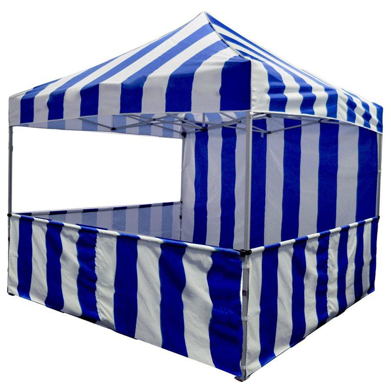 10x10 Pop up Carnival Canopy Tent Vendor Booth with Sidewall and Half Walls