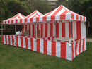 10x10 Pop up Carnival Canopy Tent Vendor Booth with Sidewall and Half Walls