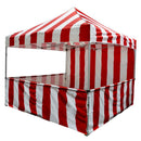 10x10 Pop up Carnival Canopy Tent Vendor Booth with Sidewall and Half Walls