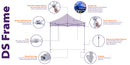 10x10 Industrial Steel Pop up Canopy Replacement Frame - DS