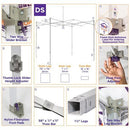10x10 Industrial Steel Pop Up Canopy Tent with Roller Bag - DS