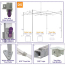 10x10 DS Market Tradeshow Booth Canopy Tent with Roller Bag
