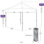 POLICE KIT - 10x10 DS Pop Up Canopy Tent with Roller Bag