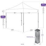 POLICE KIT - 10x10 DS Pop Up Canopy Tent with Roller Bag
