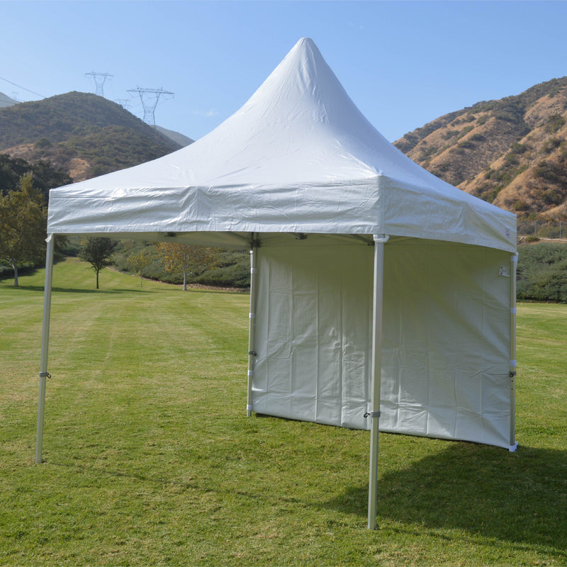 10x10 Heavy Duty Folding High Peak Marquee Canopy Tent - 100% Waterproof PVC Fabric - With Sidewalls