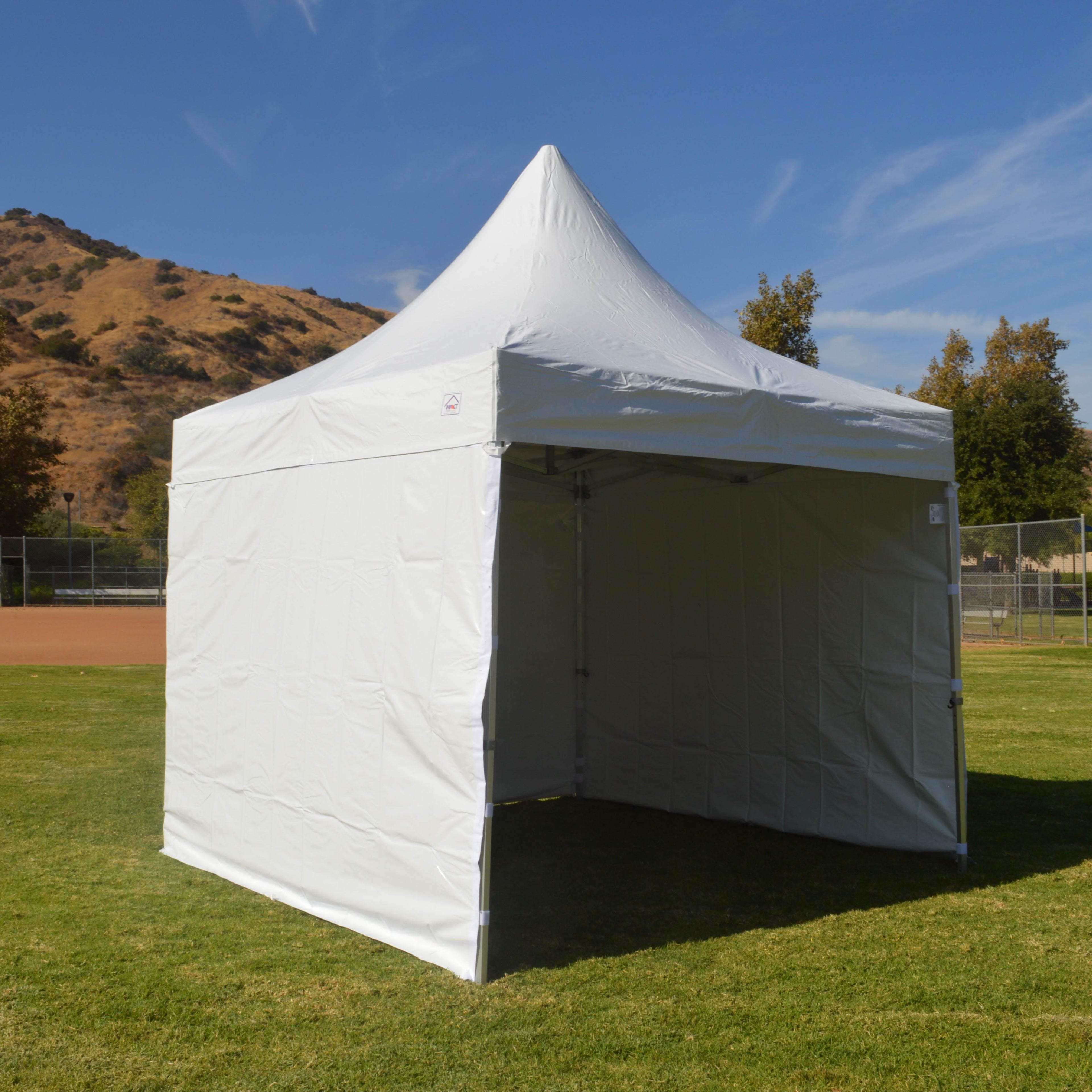 Tente de canopée de marquee haute pliage 10x10 High Duty - Tissu en PVC à 100% imperméable - avec parois latérales