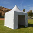 10x10 Heavy Duty Folding High Peak Marquee Canopy Tent - 100% Waterproof PVC Fabric - With Sidewalls