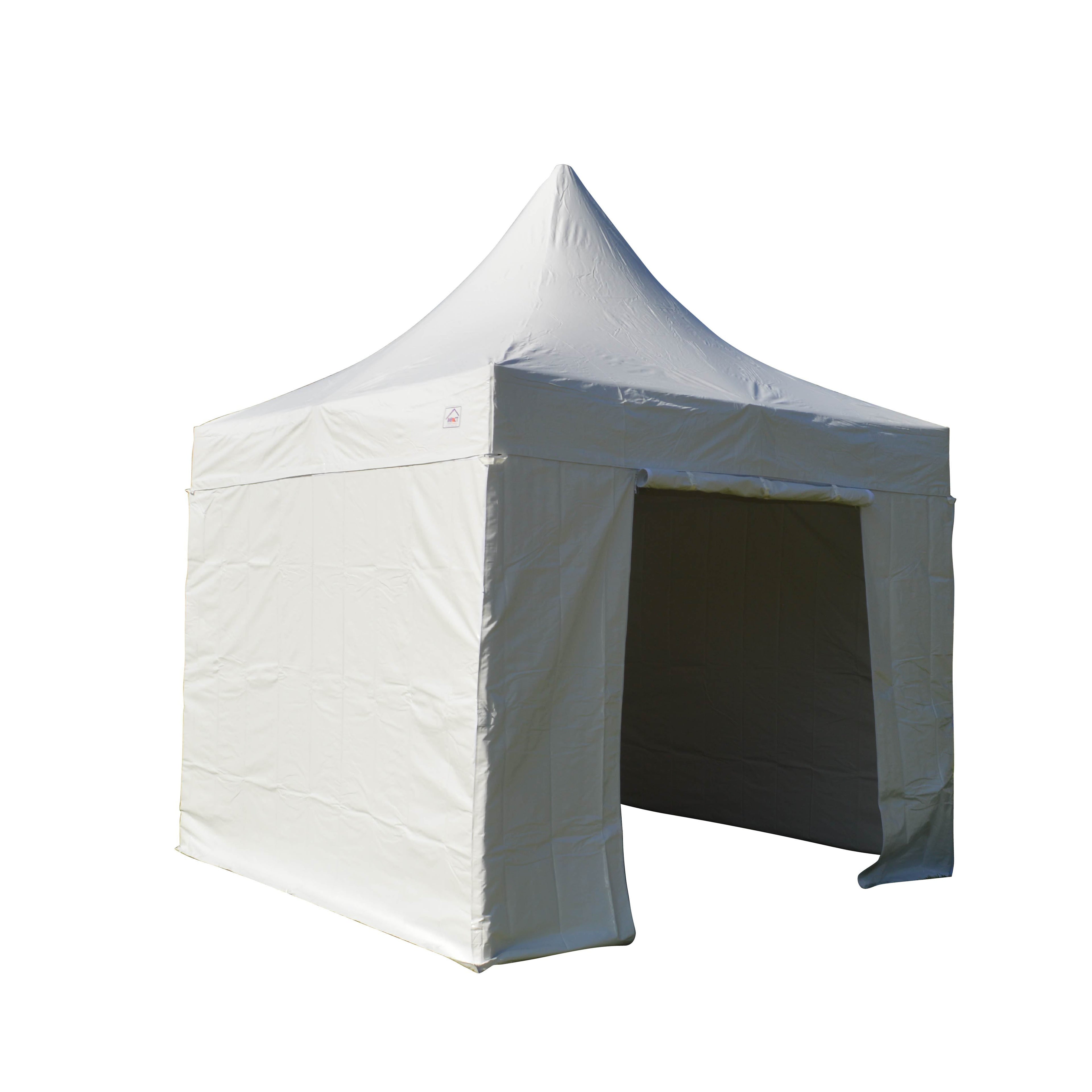 Tente de canopée de marquee haute pliage 10x10 High Duty - Tissu en PVC à 100% imperméable - avec parois latérales