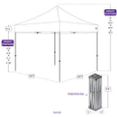 10x10 Industrial Grade Pop up Canopy Tent with Weight Bags - Evento
