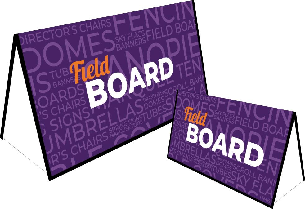 Custom Printed Field Board Sign - Includes Carry Bag