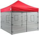 10x10 Pop up Canopy Tent with Food Service Vendor Sidewalls with Windows
