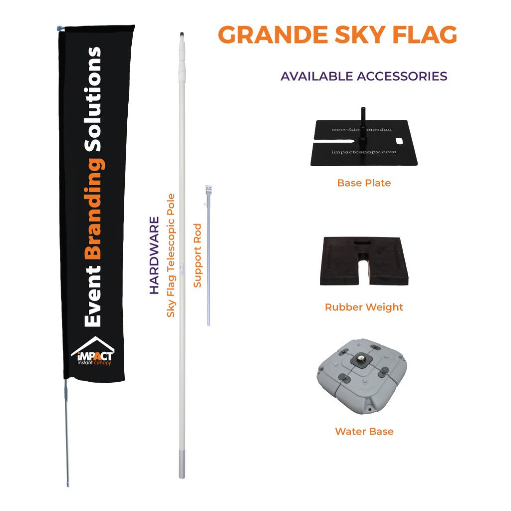 Drapeau ciel imprimé personnalisé - 21 '