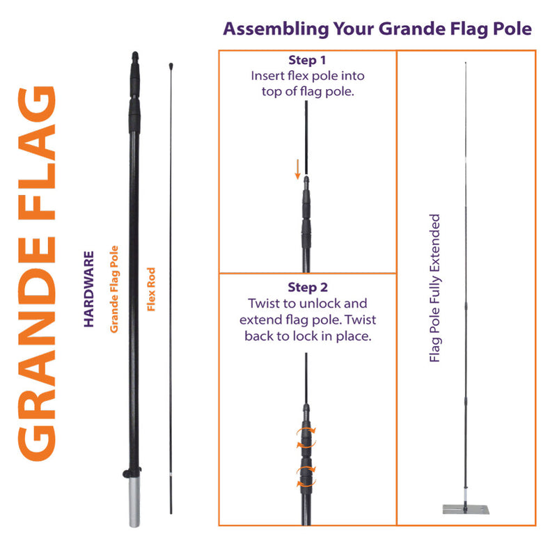 Telescopic Grande Flex Pole (For i-Catcher Grande Wing or Blade)