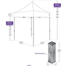 5x5 Industrial Steel Pop Up Canopy Tent - DS