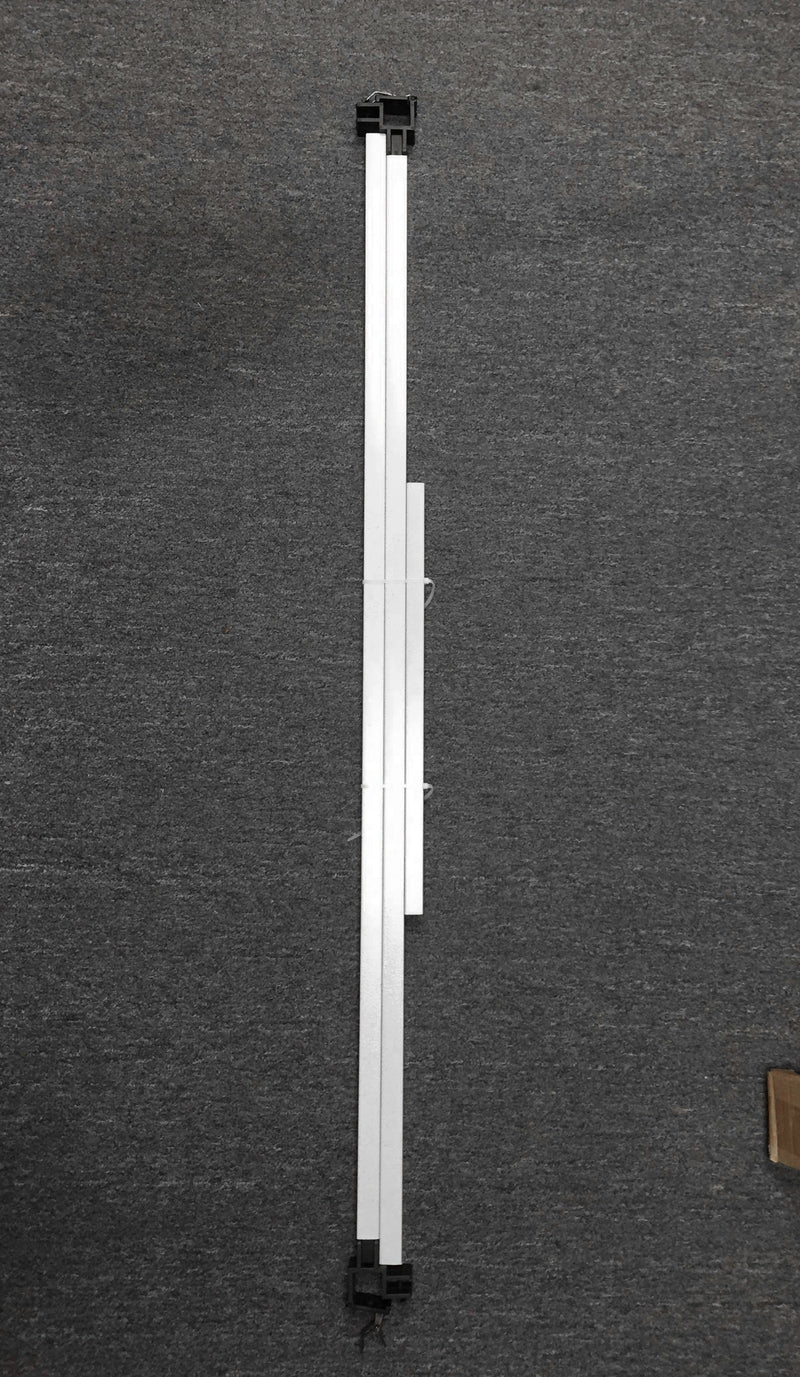 Ensemble de barres de rail de 10 'Rail Half Wall - Fits Impact DS Cadre ou Square Taille - 1 1/8 "