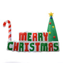 Inflatable Yard Christmas Decoration, Lighted Merry Christmas Sign 6' Long - 5' Tall