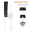 Drapeau ciel imprimé personnalisé - 21 '