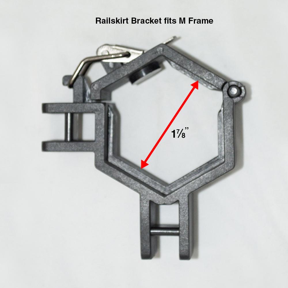 Ensemble de barres de quincaillerie à demi-jupe de rail 10 ′ - Taille d'impact M ou hexagone - 1 7/8 ″