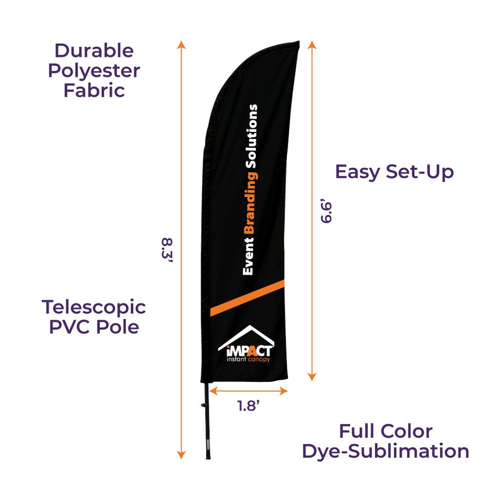 Custom Printed Wing Flag - Pacific