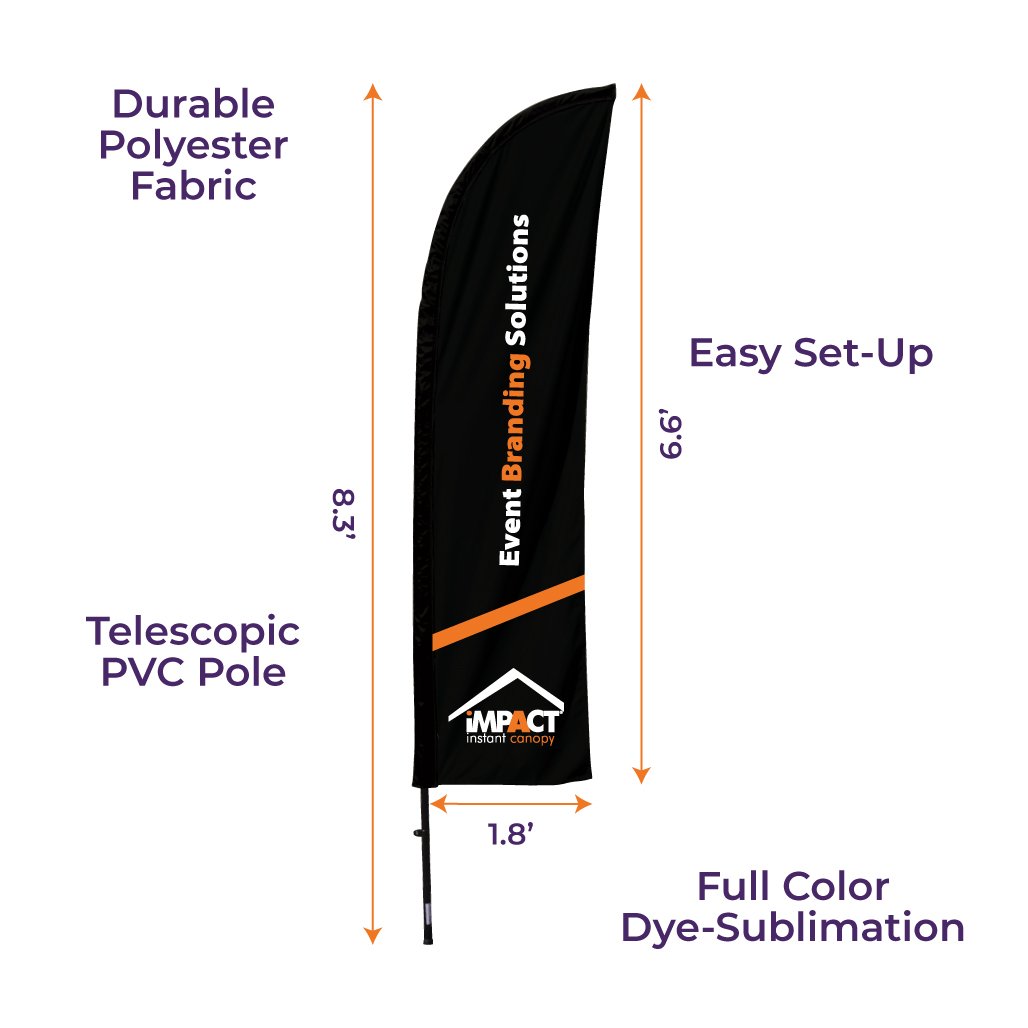Custom Printed Wing Flag - Pacific
