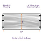 10' Transparent Clear 46" Half Wall
