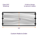 10' Transparent Clear 46" Half Wall