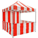 10x10 Pop up Carnival Canopy Tent Vendor Booth with Sidewall and Half Walls