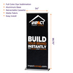 Custom Personalized Retractable Roll up Banner 33"x79" - Carry Bag Included