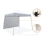 Tente à canopée pop-up 10x10 à la jambe avec un mur de soleil