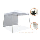 10x10 Slant Leg Pop Up Canopy Tent with One Sun Wall