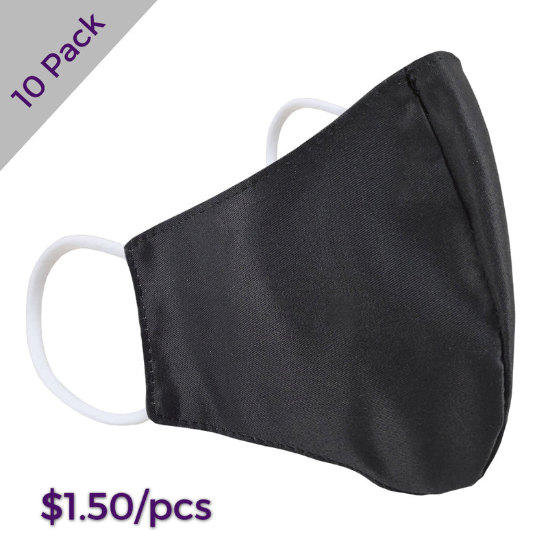 Black Face Coverings (5-pack or 10-pack)