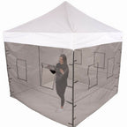 10x10 pop up up up oling Service Mesh Sidears avec fenêtres (murs uniquement)