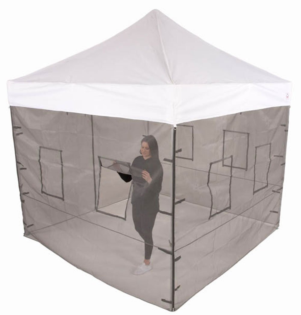 10x10 pop up up up oling Service Mesh Sidears avec fenêtres (murs uniquement)